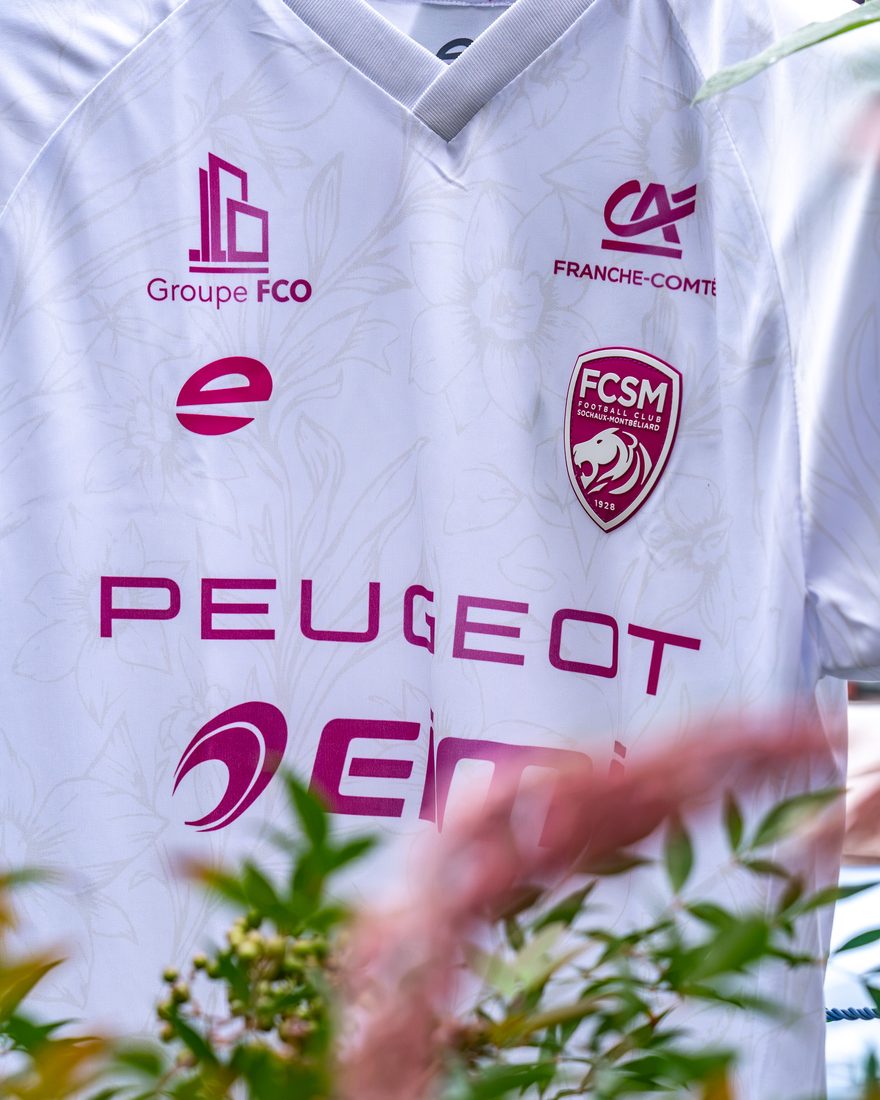 Le groupe au maillot Octobre Rose, assis dans les tribunes